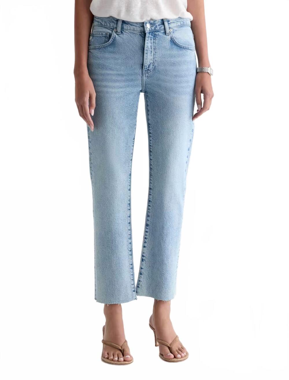 NEW AG JEANS brinley crop jeans in gold country